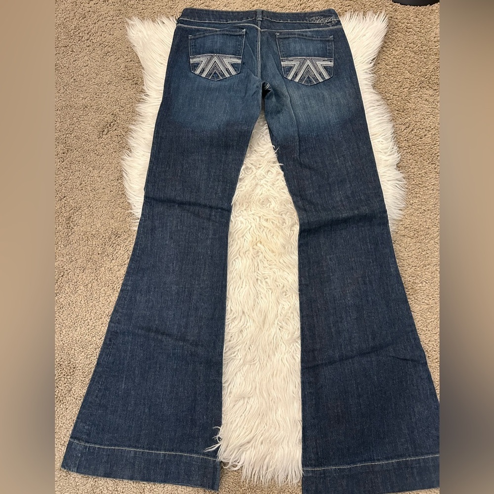 Never worn! American Eagle Vintage AE77 cuffed flare leg jeans! TALL INSEAM 34